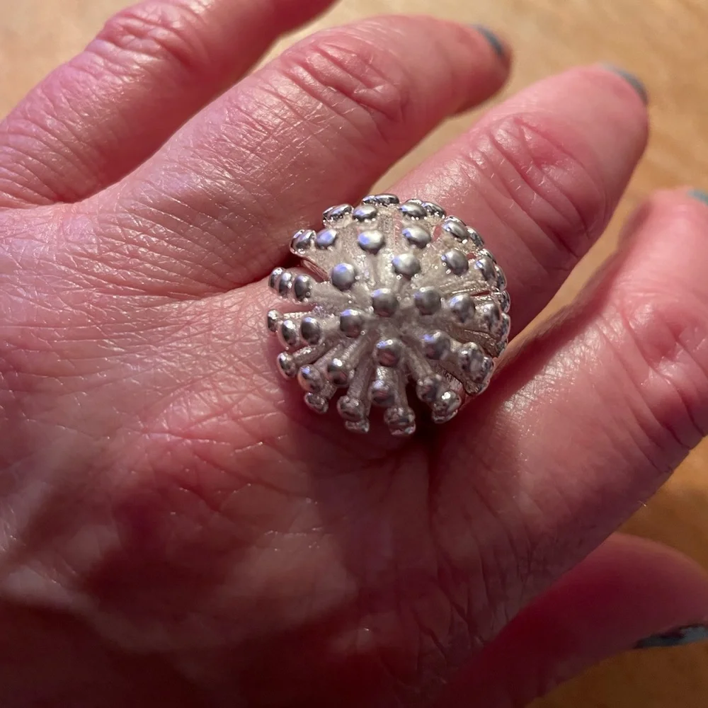 Silver 925 Starburst Ring - Picture 2 of 11
